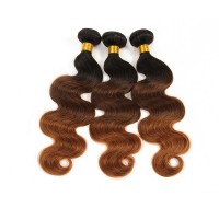 Mink Virgin Brazilian Human Hair Extension Body Wave Ombre Color 1B/4/30 Virgin Hair Bundles