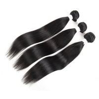 2020 Xuchang Factory Wholesale Unprocessed Virgin Indian Hair Extension Silky Straight Natural Black