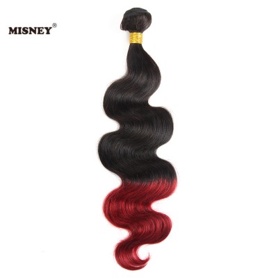 10A Unprocessed Virgin Peruvian Human Hair Extensions 10-24inch Body Wave Ombre 1B/Burgundy Virgin Hair Bundles