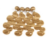 Cuticle aligned Bundle Hair  New Blonde Color 613 Remy Brazilian Human Hair Extensions Body Wave 10-24INCH Hair Weft