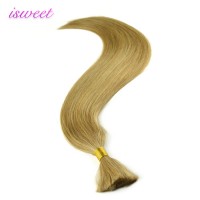 Dirty blonde double drawn bulk human hair extensions