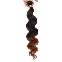 2020 New Virgin Indian Hair Extensions Body Wave 10-24inch Ombre 1B/30 Indian Hair Bundles