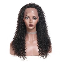 Full Lace Wig Brazilian Remy Hair Bohemian Curly Wig HD Transparent Swiss Natural Black Color Human Hair Wig For Women