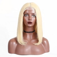 Raw virgin short bob style blonde hair wig,european hair lace front wigs,cheap price human hair short blonde bob lace front wig