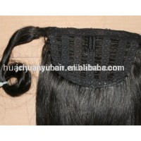 wrap ponytail clip in remy human hair extensions