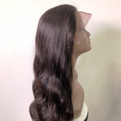 Full Lace Front Wig With Baby Hair Body Wave Natural Color 100% Hand Tied Wig One Length Thick Ends Remy Hair Materials