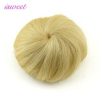 Blonde human hair chignon hair pieces bun