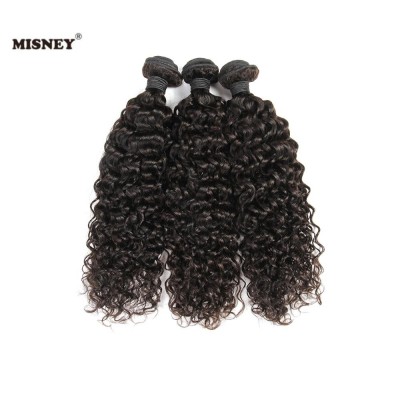 Unprocessed Virgin Indian Hair Extensions Natural Black Water Wave Curly Style 10-24inch