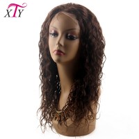 Wholesale Dark Brown Color Curly Lace Wig 100% Virgin Brazilian Human Hair hd lace front wig