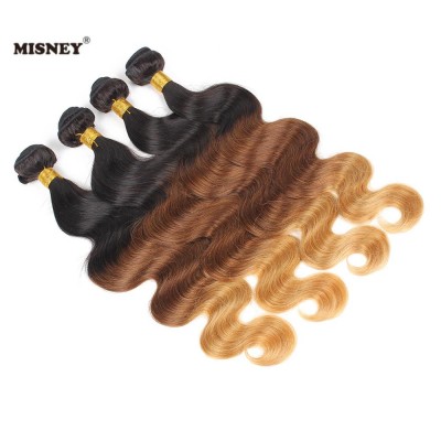 Grade 9A Ombre Peruvian Hair Extensions 12-24inch Body Wave Hair Bundles