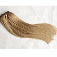 Wholesale 240g Customized Double Drawn Thick Ends Remy Clip In Hair Extension