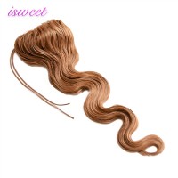 Double drawn body wave clip in ponytail extensions