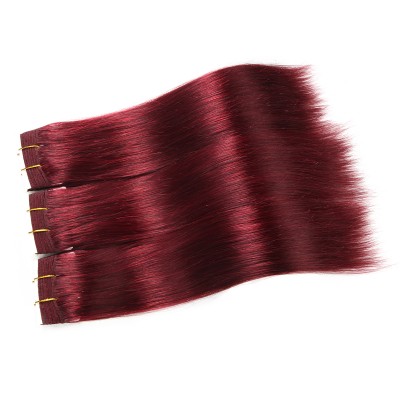 2020 Factory Wholesale Grade 10A Virgin Brazilian Hair Extensions Silky Straight Burgundy Human Hair Bundles