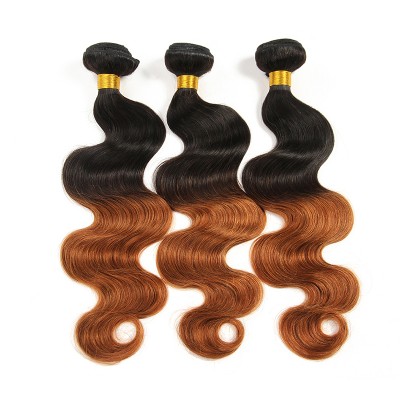 2020 New Virgin Peruvian Hair Extensions Body Wave 10-24inch Ombre 1B/30 Hair Bundles